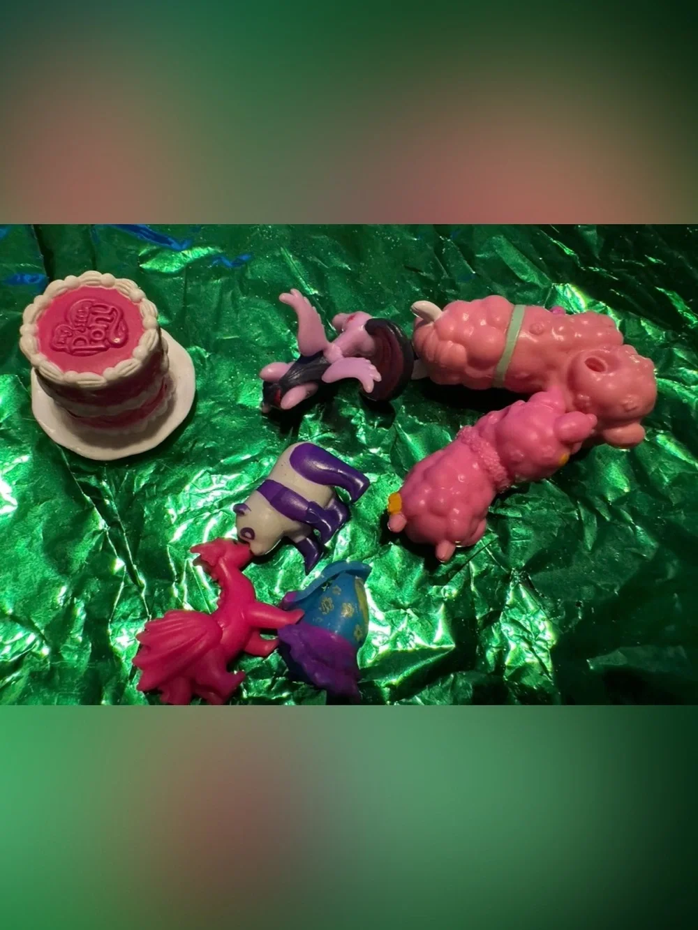My little pony the movie mini figures & Polly pocket pink dragon, purple panda